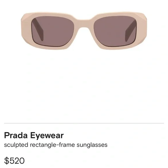 Prada | Accessories | Prada Rectangle Acetate Sunglasses In  display picture 3